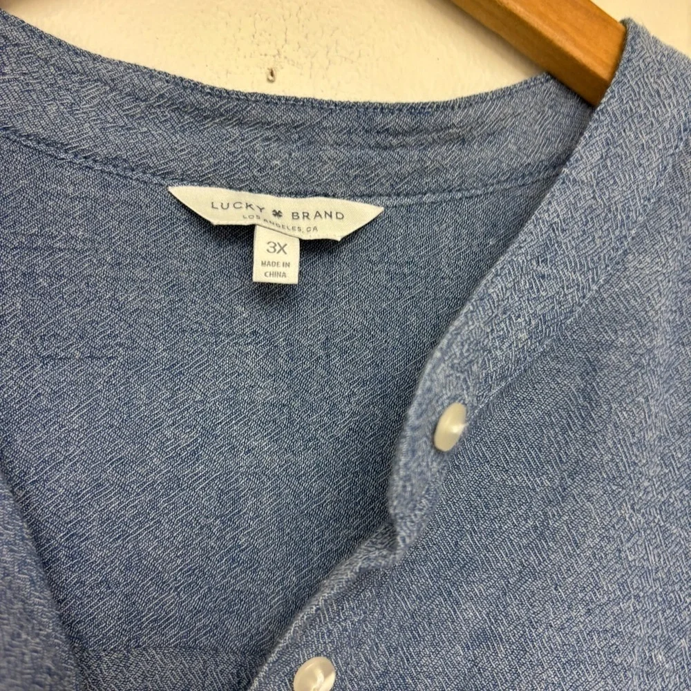 Lucky Brand Chambray Tie Front Dress